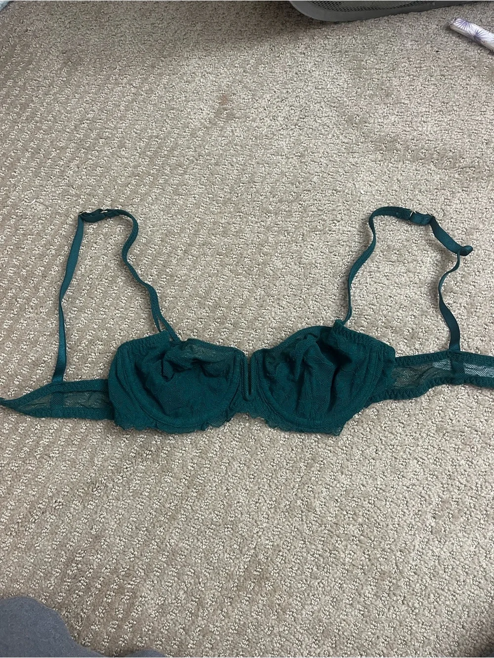 dark green Lace Balconette Bra - Women Intimates